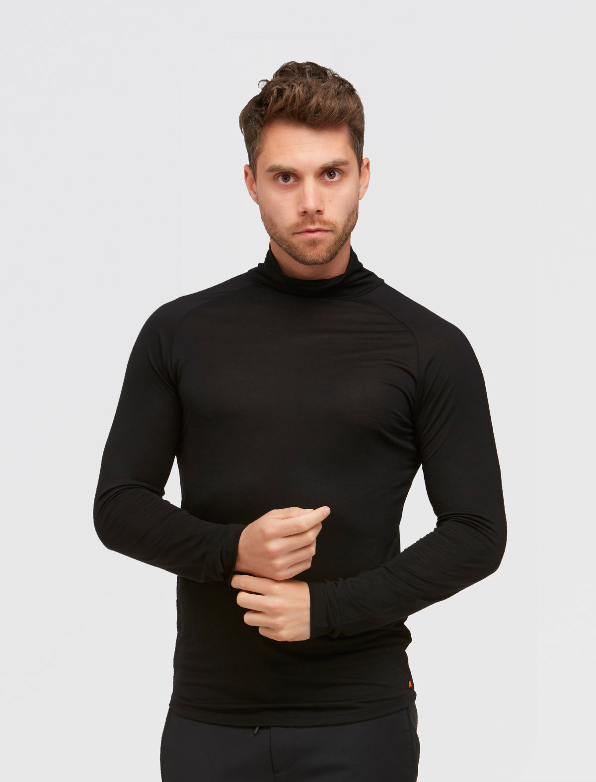 Pull à discount col roulé homme